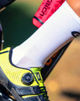 white cycling socks