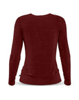 Women's Long Sleeve Merino T Shirt (Bloodstone)