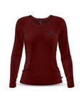 Women's Long Sleeve Merino T Shirt (Bloodstone)