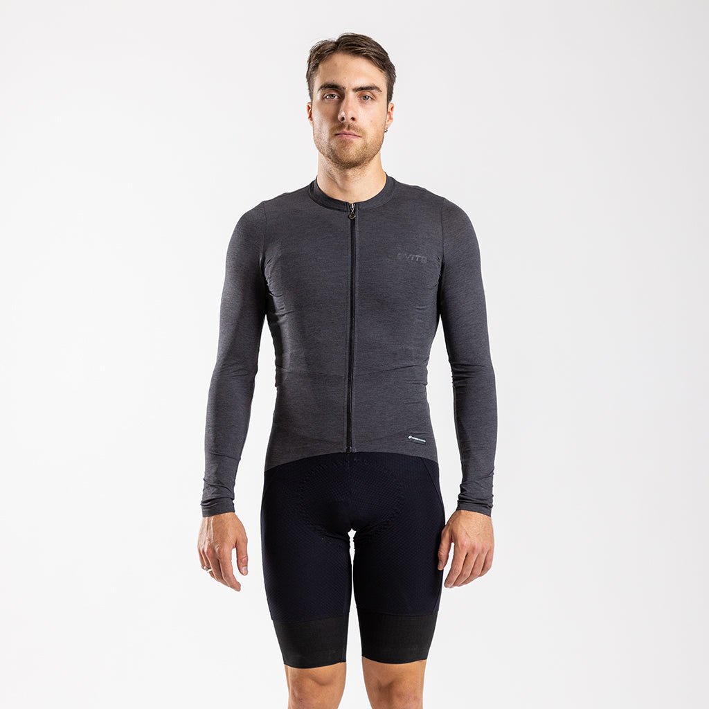 Men's Librio Long Sleeve Race Fit Jersey (Charcoal)