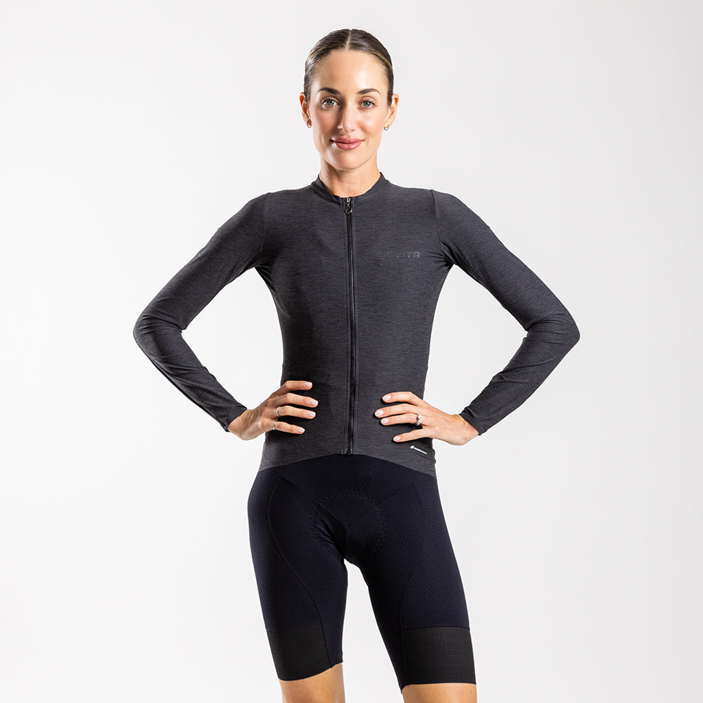 Women's Librio Long Sleeve Race Fit Jersey (Charcoal)