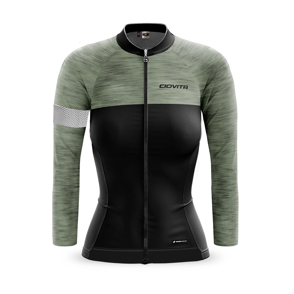 Women's Opera Long Sleeve Jersey (Olive)