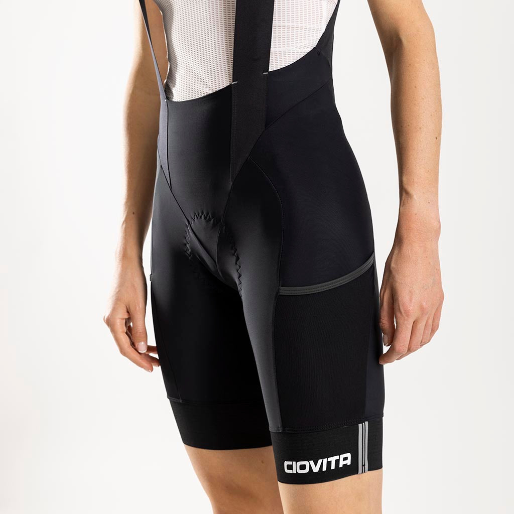 Women's Cargo Bib Shorts (Black)