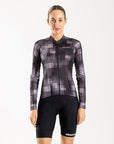 Women's Pixel Long Sleeve Sport Fit Jersey (Black)