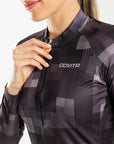 Women's Pixel Long Sleeve Sport Fit Jersey (Black)