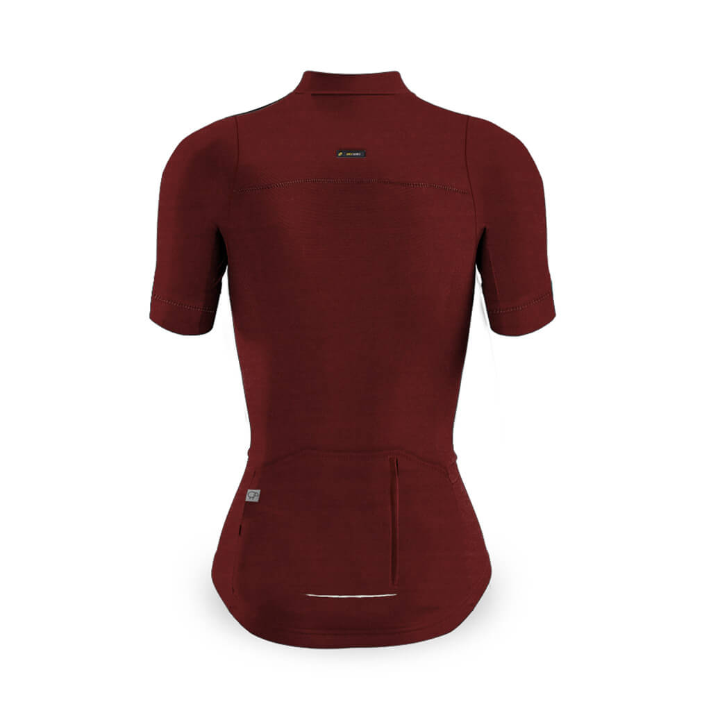 Women's Pecora Merino Cycling Jersey (Bloodstone)