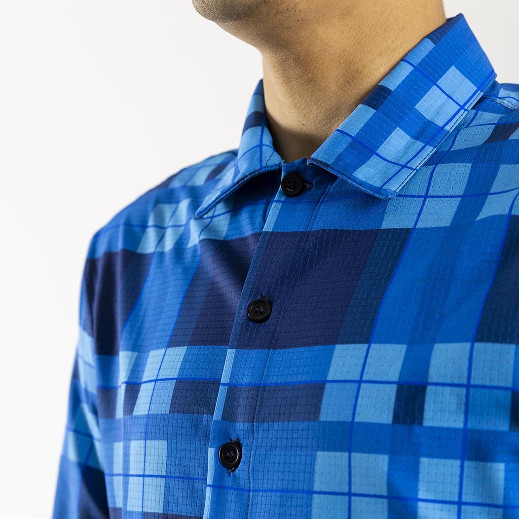 Men's Long Sleeve Adventure Shirt (Cyan)