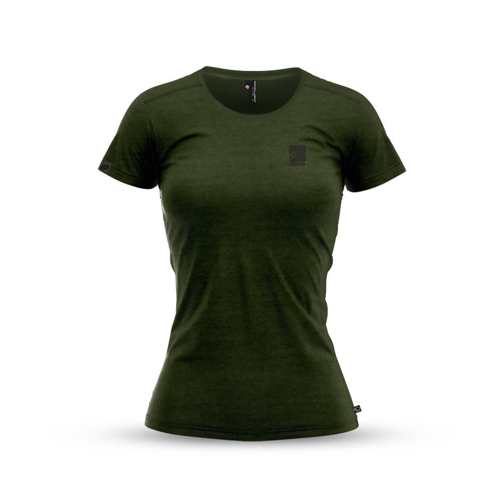 Women's Casual Merino T Shirt (Olive)