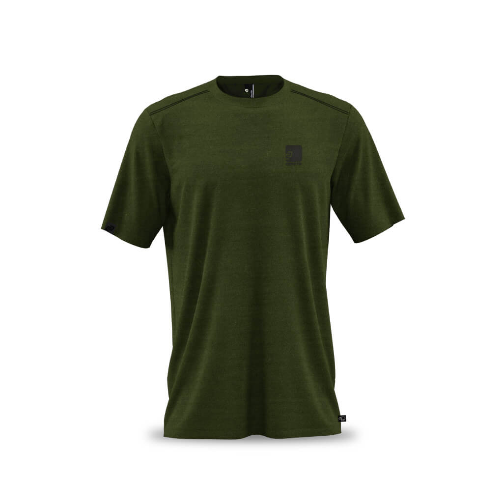Men's Casual Merino T Shirt (Olive)