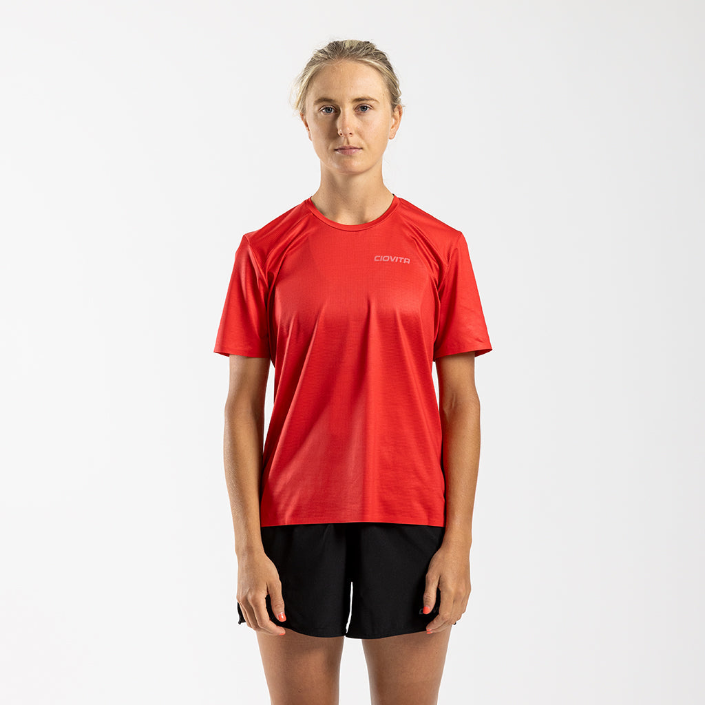 Women's Short Sleeve Tech Tee (Red)