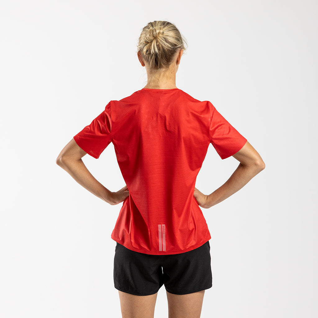 Women's Short Sleeve Tech Tee (Red)