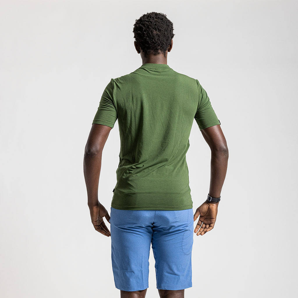 Men's Casual Merino T Shirt (Olive)