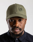 Recycled Curved Peak Snapback Cap (Olive)