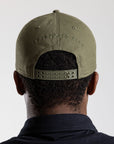 Recycled Curved Peak Snapback Cap (Olive)