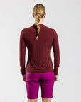 Women's Long Sleeve Merino T Shirt (Bloodstone)