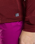 Women's Long Sleeve Merino T Shirt (Bloodstone)