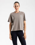 Women's Boxy Casual T Shirt (Stone)