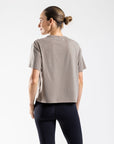 Women's Boxy Casual T Shirt (Stone)