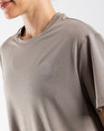 Women's Boxy Casual T Shirt (Stone)