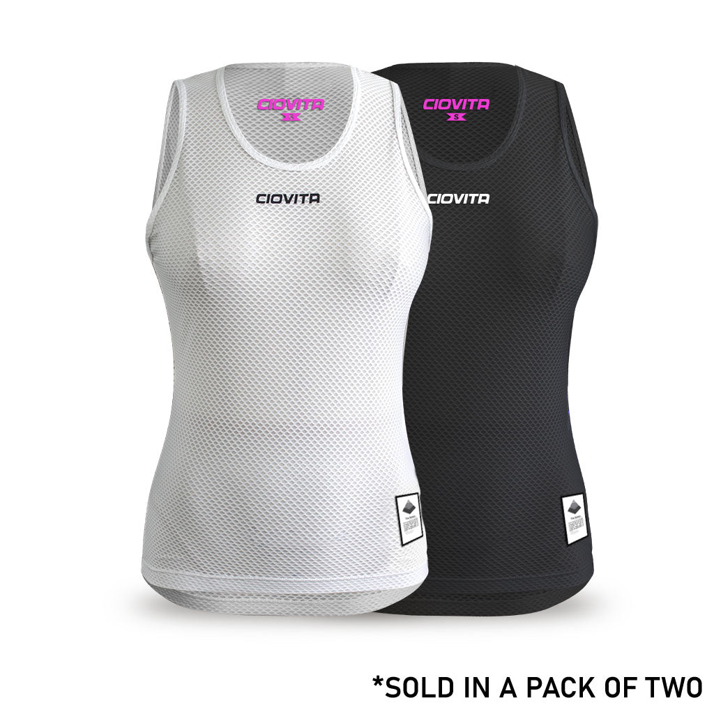 Women's Strato Undervest (2pk white and black)