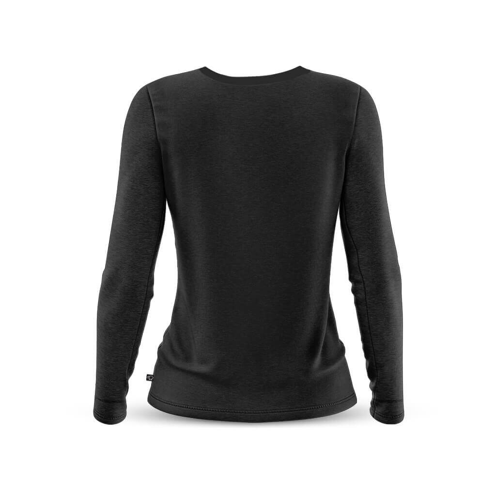 Women&#39;s Long Sleeve Merino T Shirt (Charcoal)