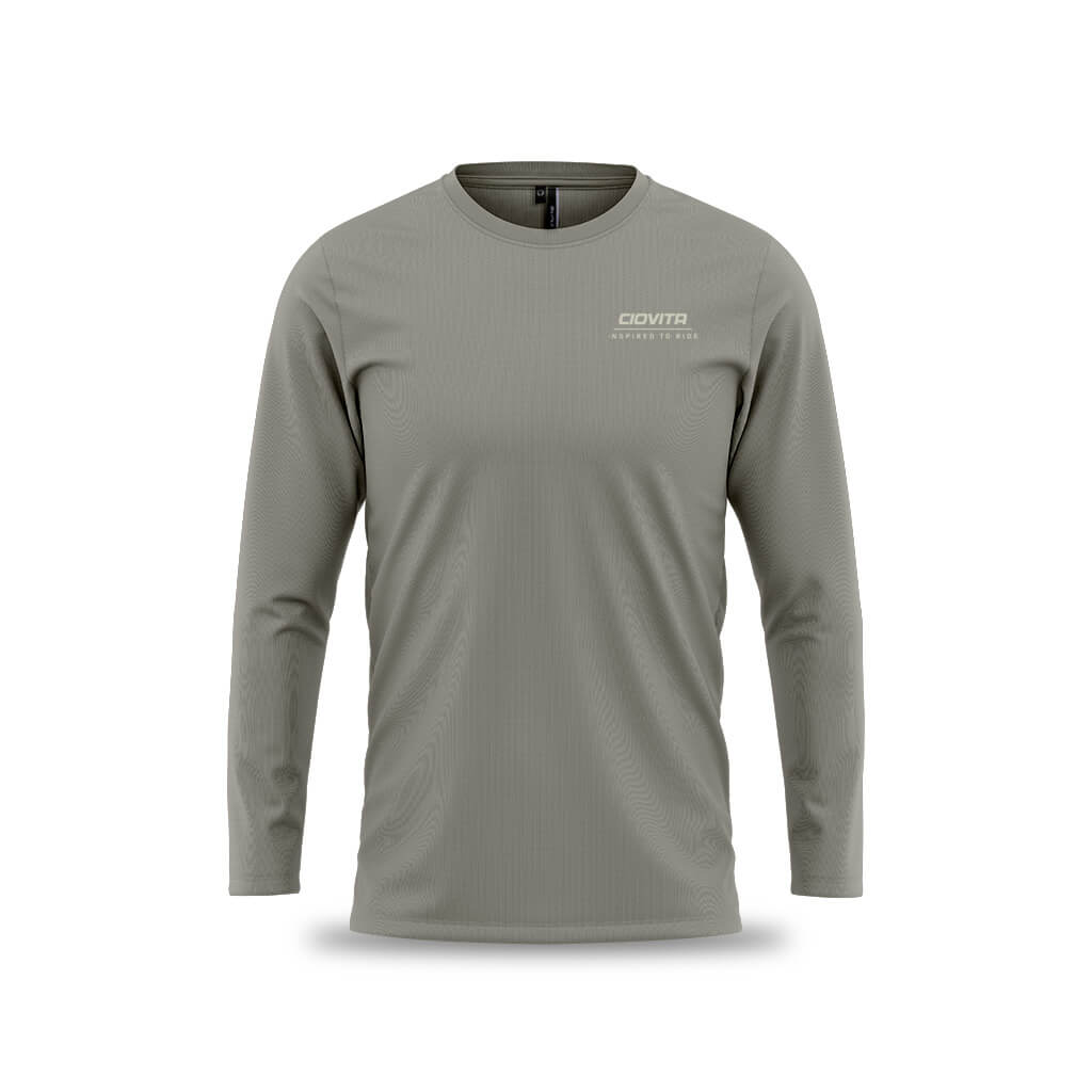 Men&#39;s Core Casual Long Sleeve T Shirt (Stone)