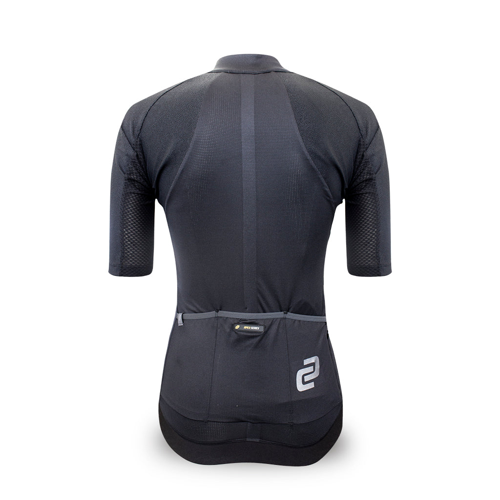 rear view of ceramic shield cycling jersey