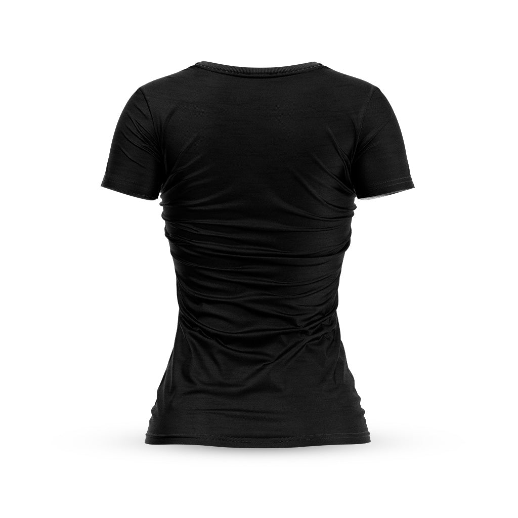 Women&#39;s Black Turbo Cotton T Shirt