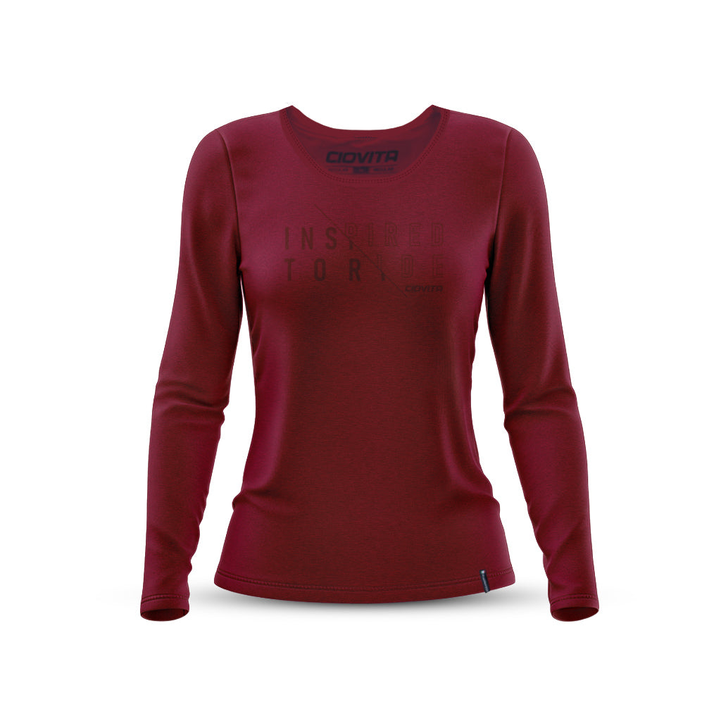 Women&#39;s Doppio Long Sleeve T Shirt (Red)