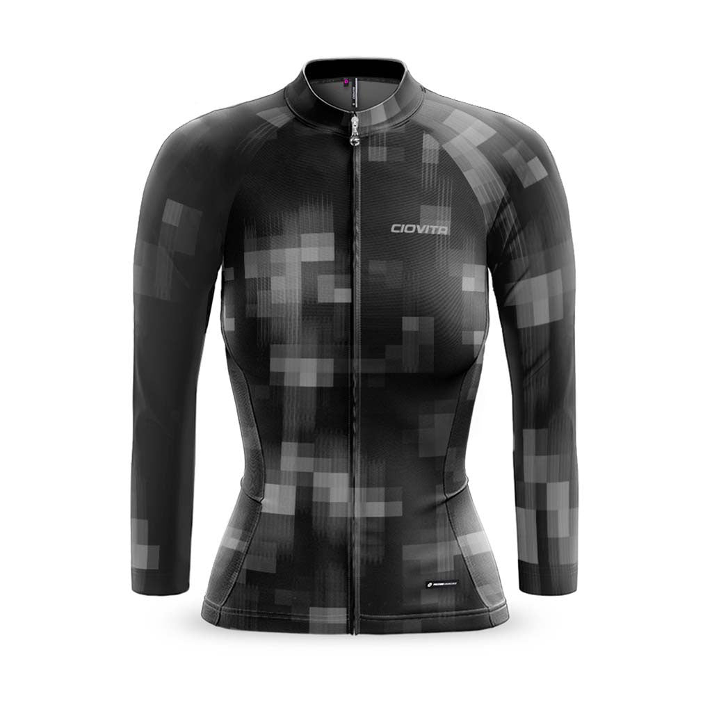 Women&#39;s Pixel Long Sleeve Sport Fit Jersey (Black)