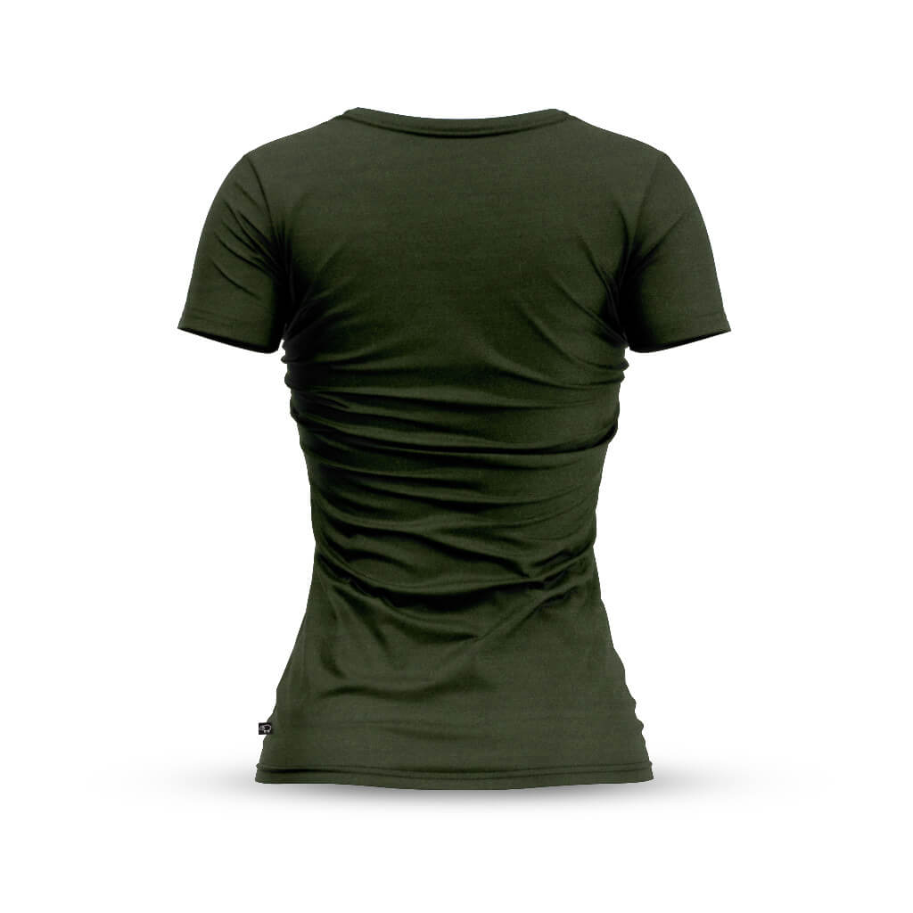 Women&#39;s Casual Merino T Shirt (Olive)