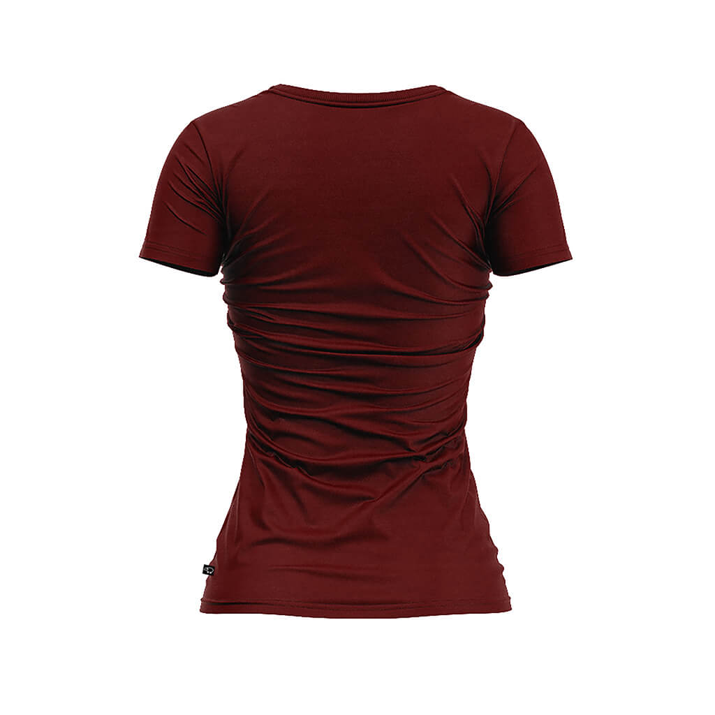 Women&#39;s Casual Merino T Shirt (Bloodstone)