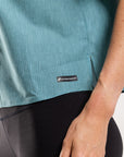 Women's Short Sleeve Adventure Shirt (Turquoise Melange)