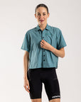 Women's Short Sleeve Adventure Shirt (Turquoise Melange)