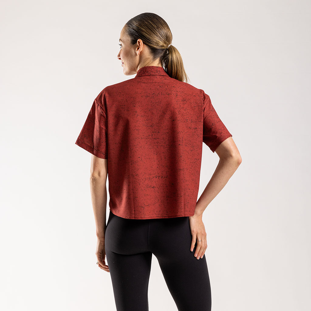 Women&#39;s Short Sleeve Adventure Shirt (Ochre Melange)