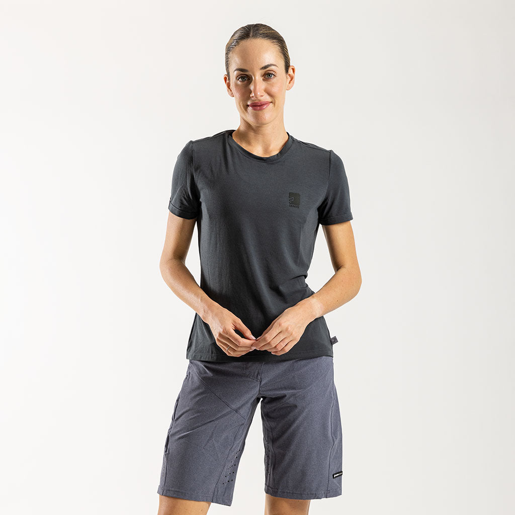 Women&#39;s Casual Merino T Shirt (Charcoal)