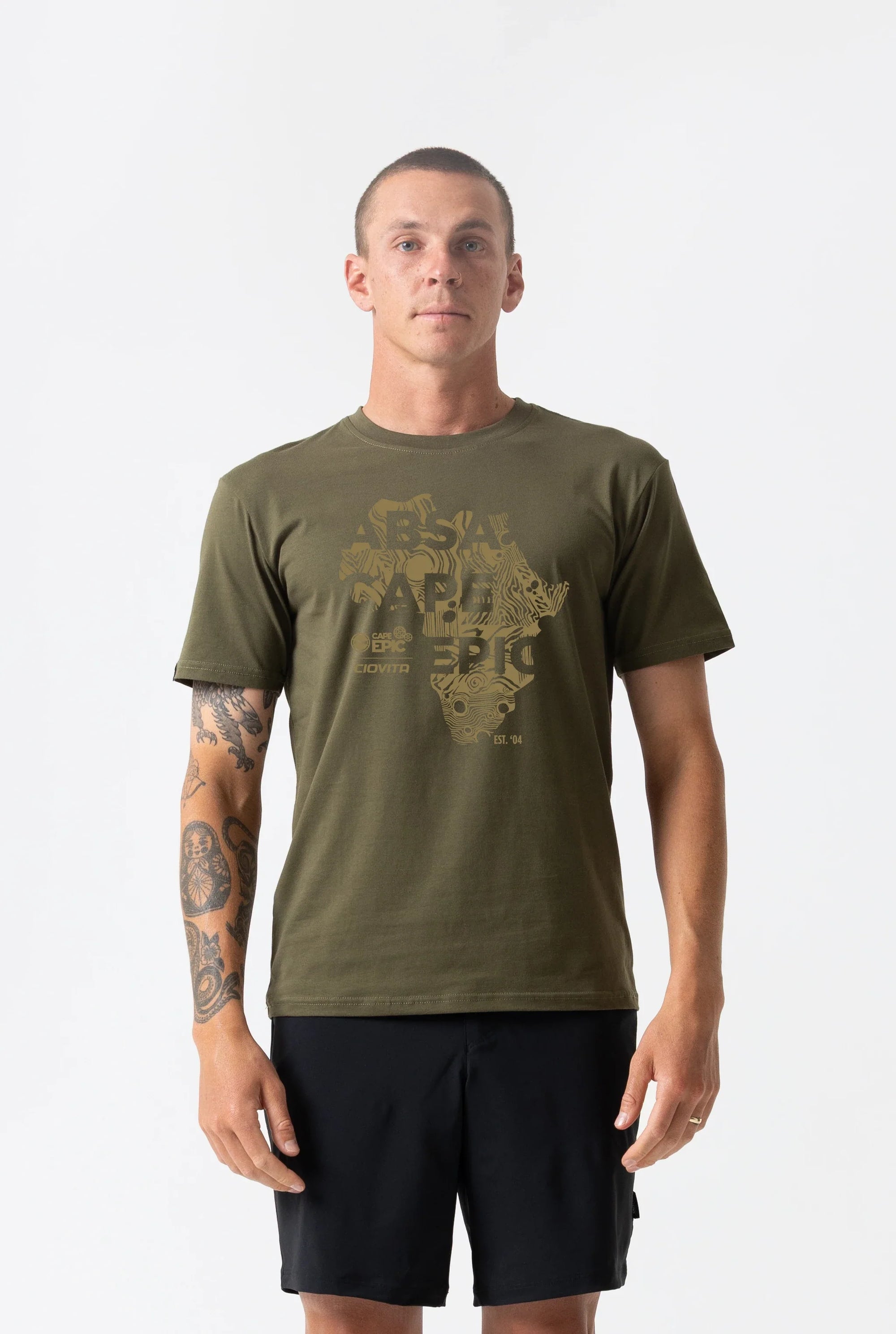 Men's Absa Cape Epic Heritage T Shirt (Royal Olive)