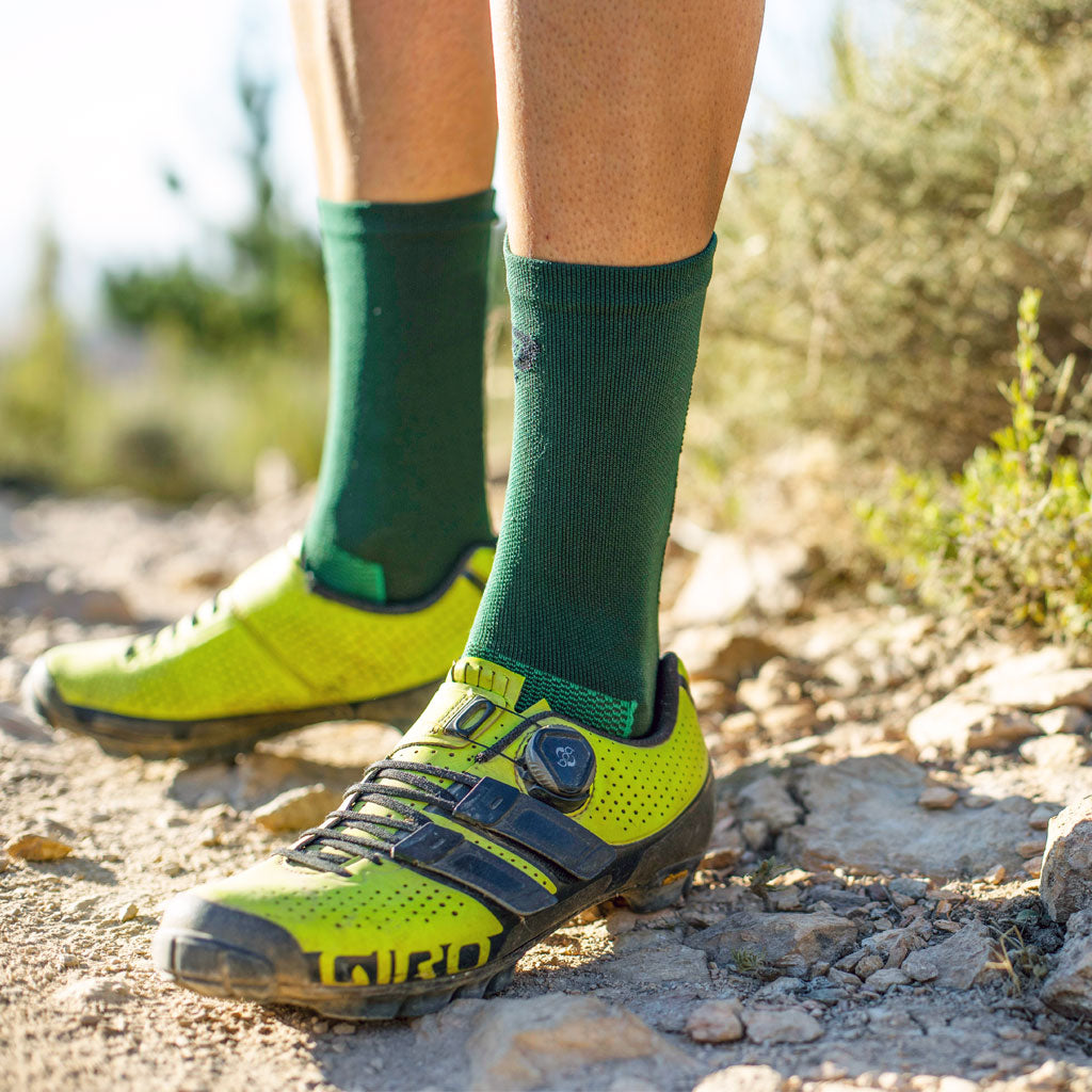 dark green cycling sock