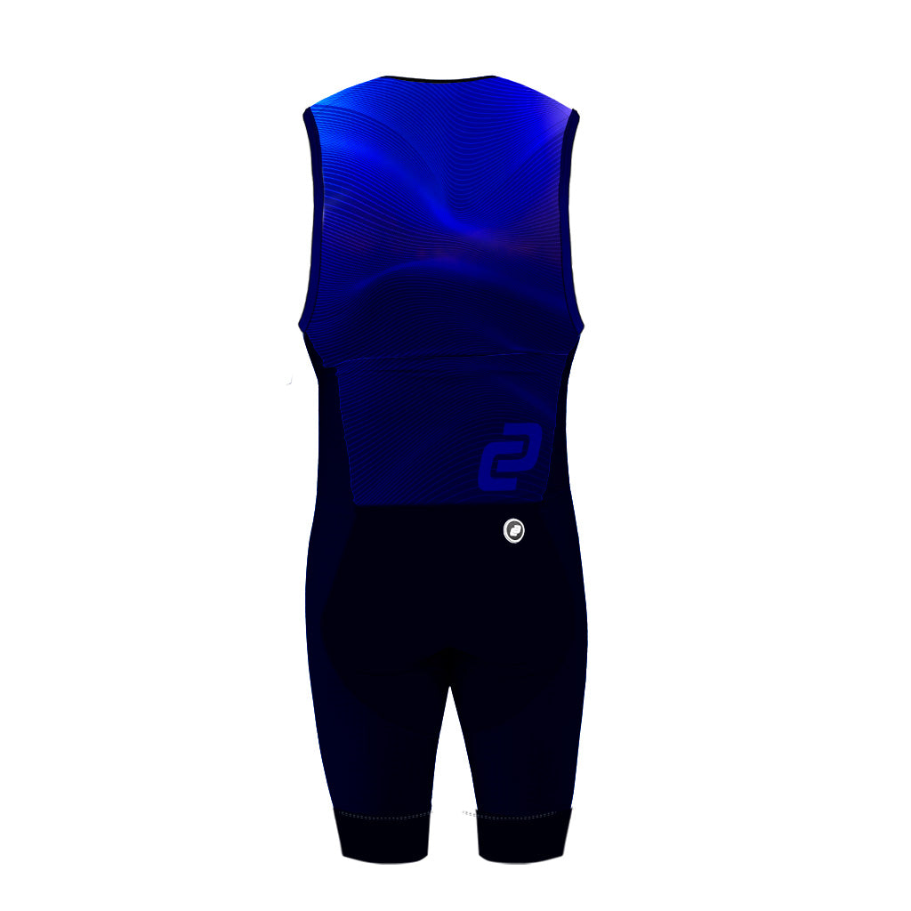 Men&#39;s Blue Motion Sleeveless Tri Suit