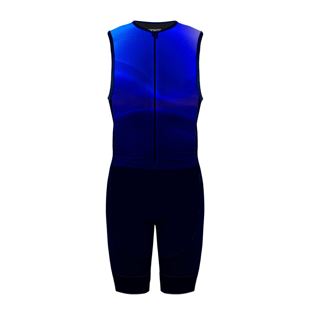Men&#39;s Blue Motion Sleeveless Tri Suit