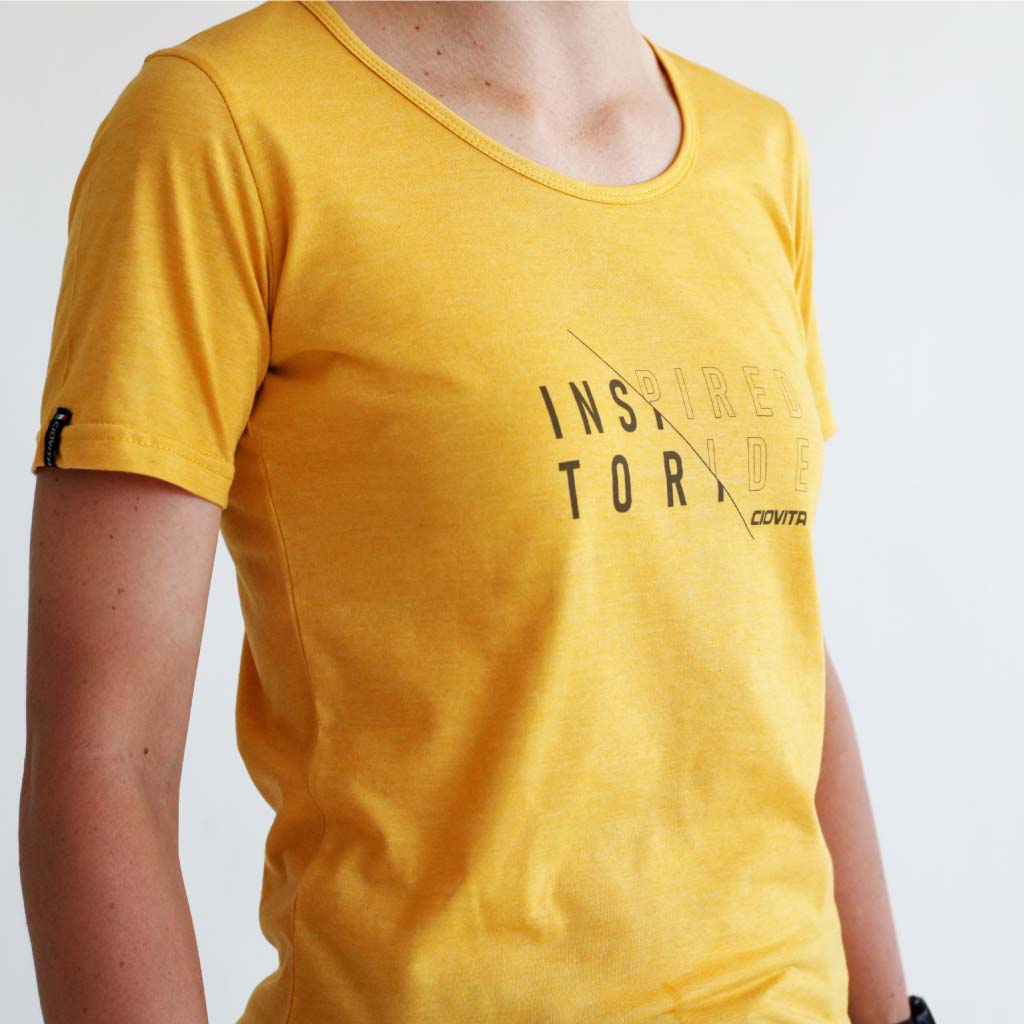 Women&#39;s Doppio Recycled T Shirt (Mustard)