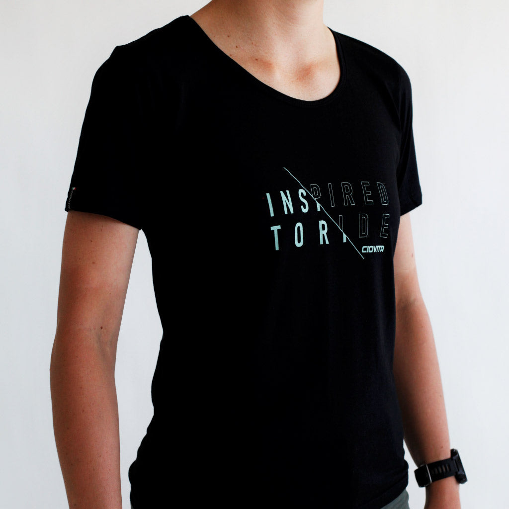 Women&#39;s Black Doppio Recycled T Shirt