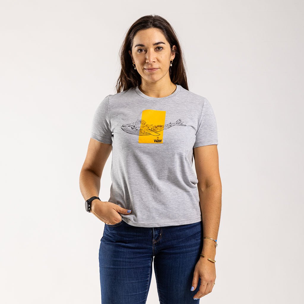 Women's FNB Wines2Whales T Shirt (Grey Melange) | T Shirt |Ciovita Australia