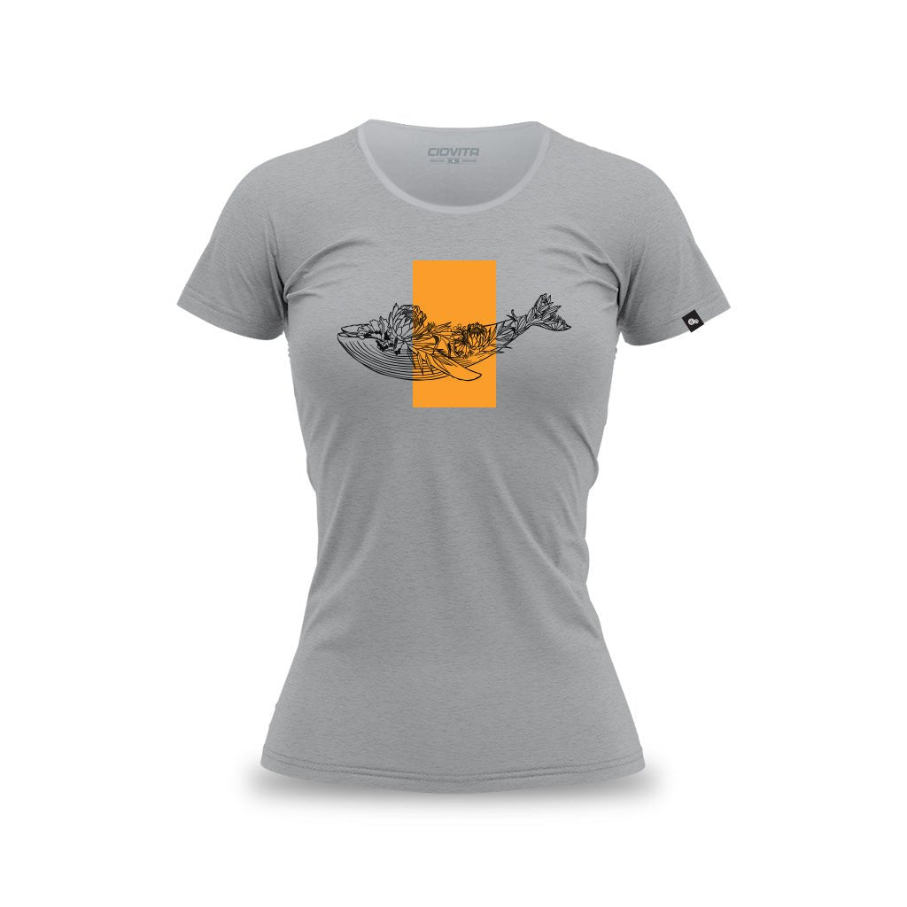 Women&#39;s FNB Wines2Whales T Shirt (Grey Melange) | T Shirt |Ciovita Australia